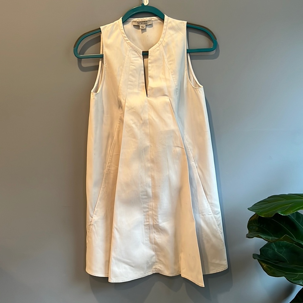 All Saints Cream Sleeveless Dress